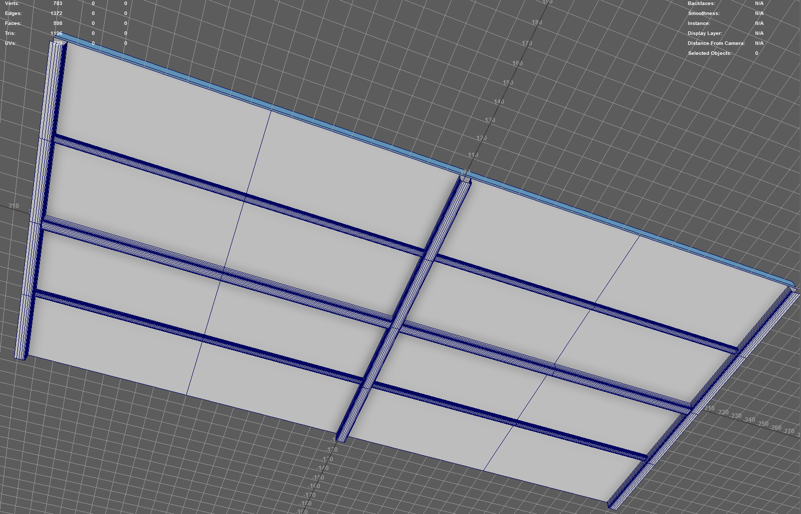 Layout of the simple roof section.