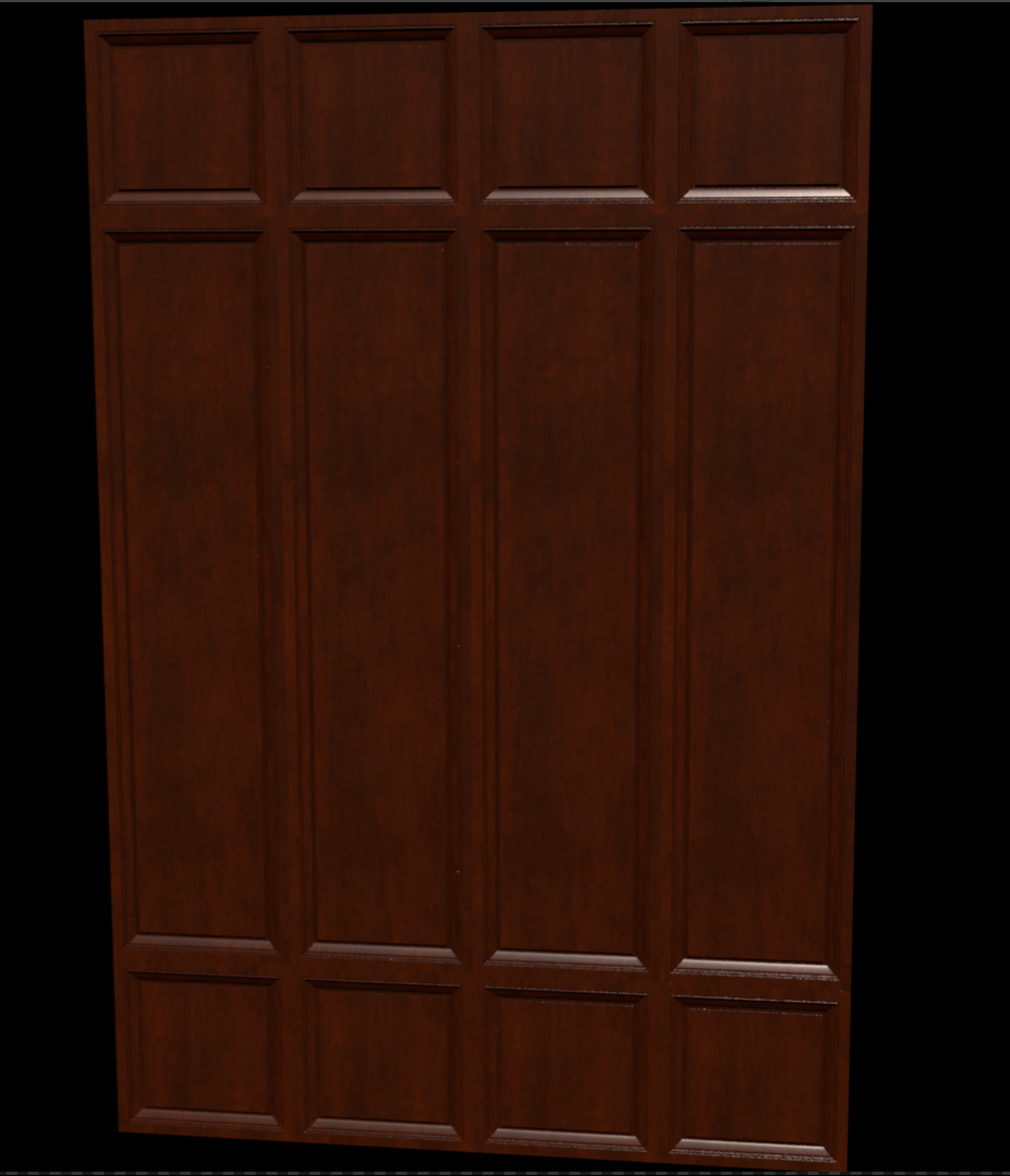 Wall panel rendered with Renderman.