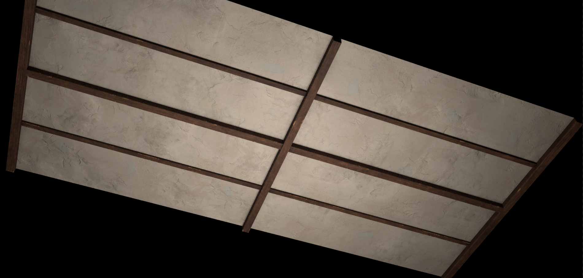 Render of the simple roof segment,